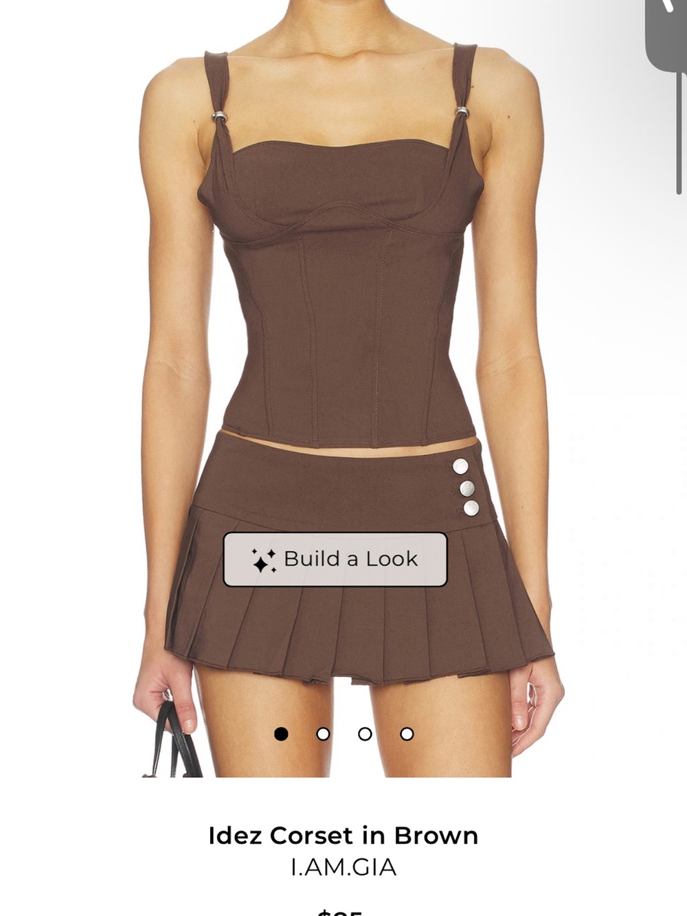 I.AM.GIA Maroon Structured Bustier Camisole